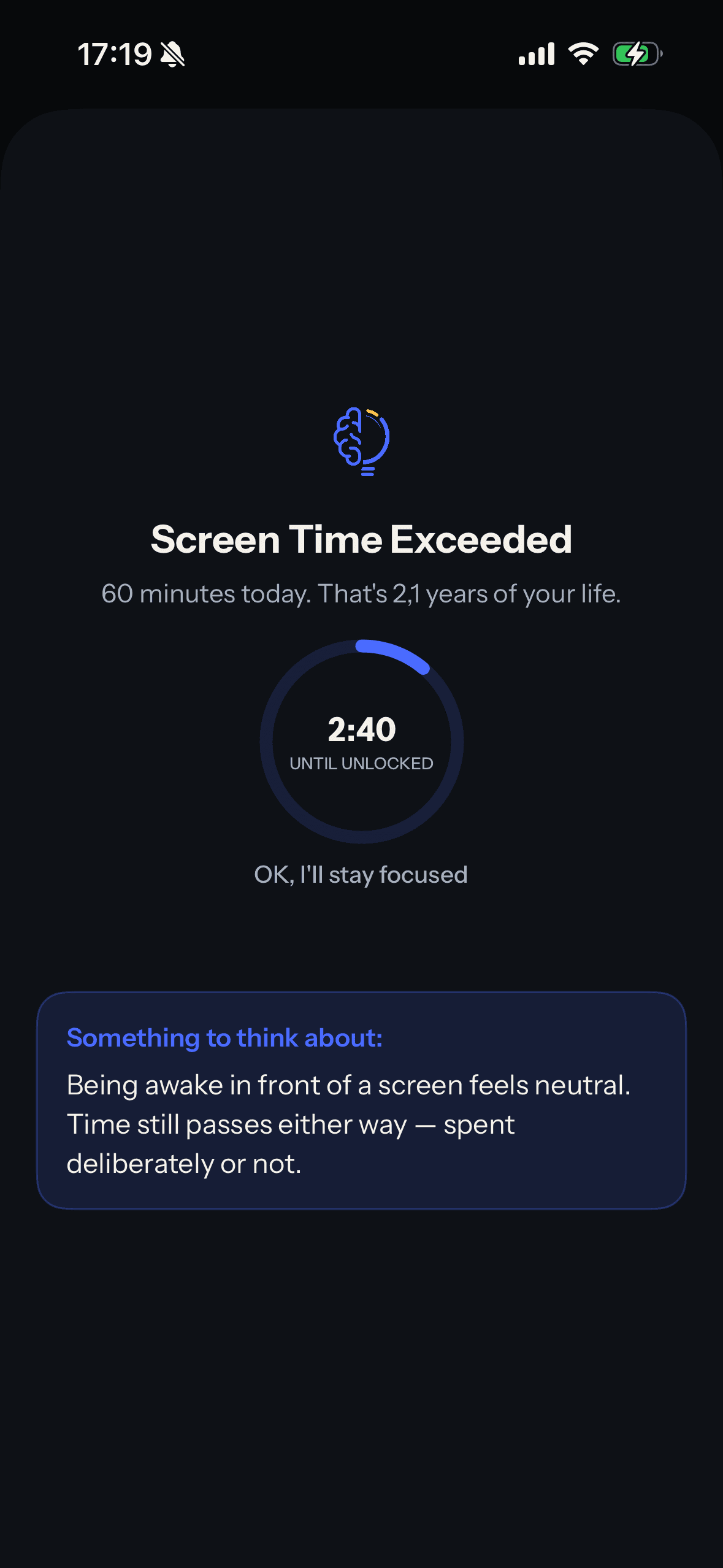 Dopafy Screen Blocking app screenshot