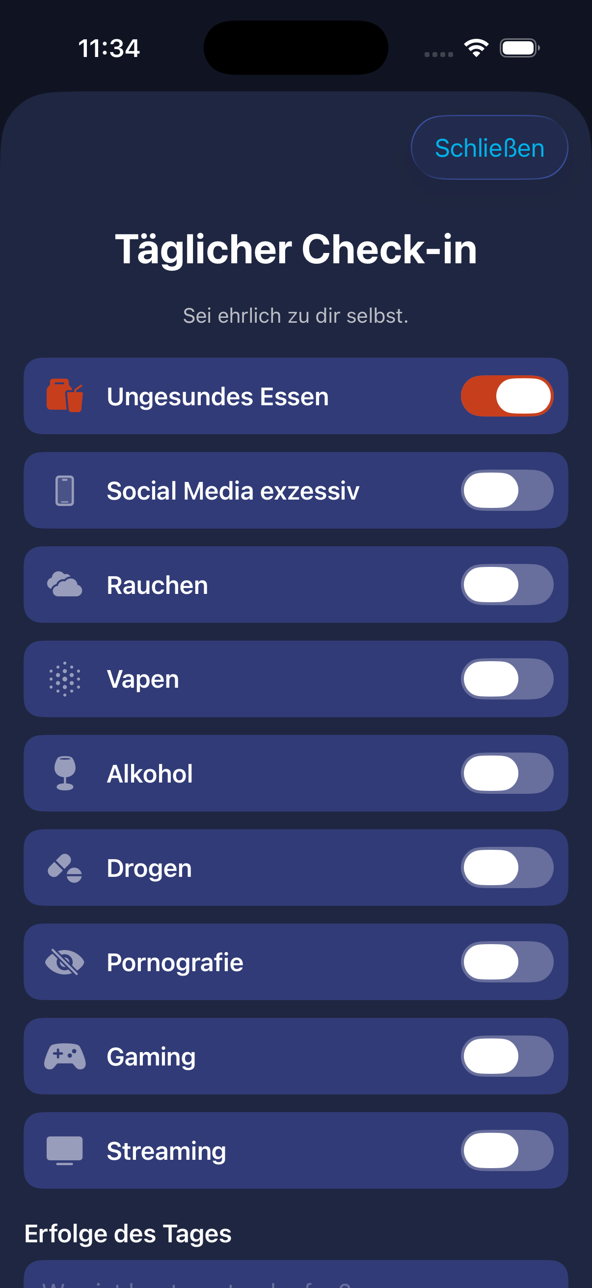 Dopafy Bad Habit Check-In