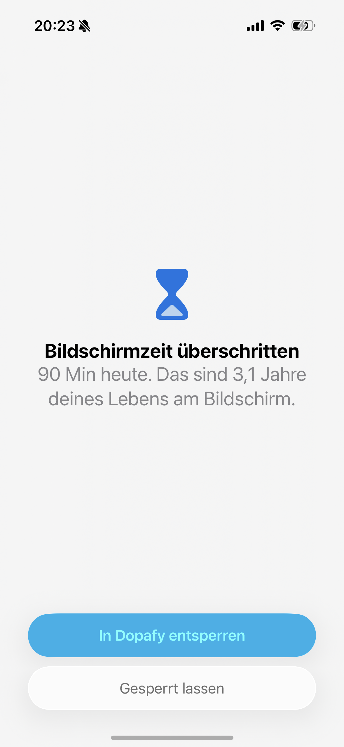 Dopafy Bildschirm-Blocking