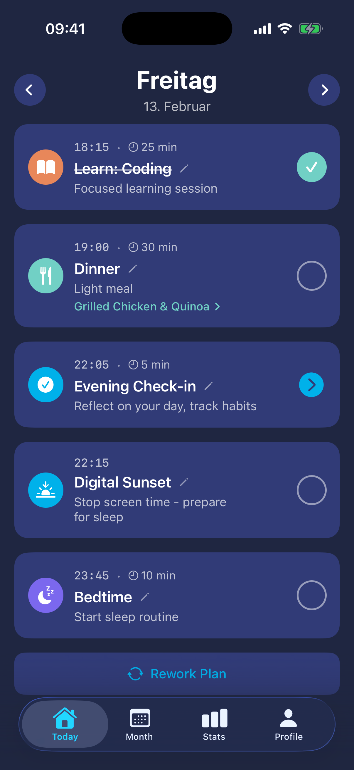 Dopafy full day plan with evening routines